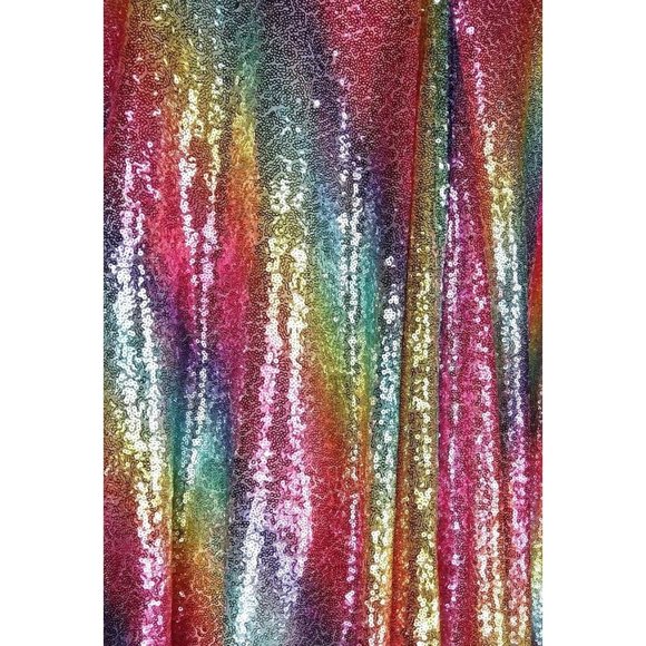 Rainbow striped sequins kimono cardigan jacket - Picture 4 of 6